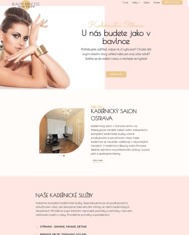 Webové stránky pro kadeřnictví - kadernictvi-ostrava.com