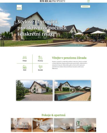 Webové stránky pro penzion Zavada - penzionzavada.cz