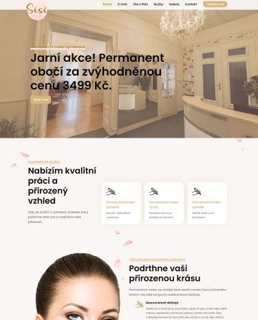 Webové stránky pro kosmetický salon - sisimakeup.cz