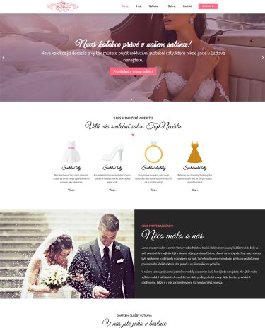 Webové stránky svatebního salonu - TopNevesta.cz