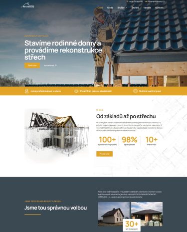 Webové stránky stavební firmy ARstřechy - arstrechy.cz