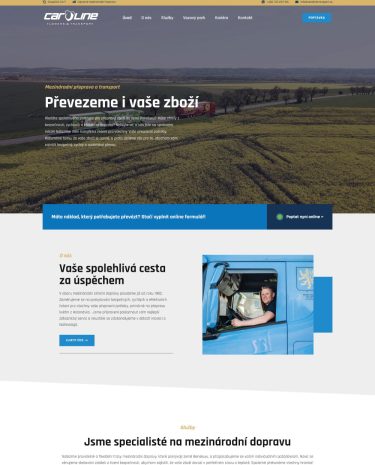 Webové stránky mezinárodního dopravce Caroline Transport - carolinetransport.eu